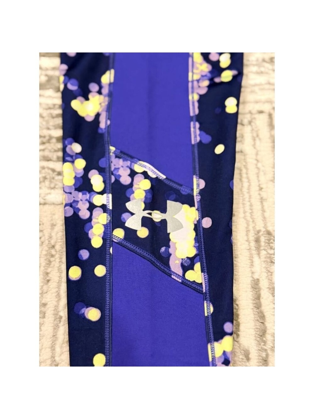 Under Armour women's small purple/neon full length leggings - Picture 5 of 6